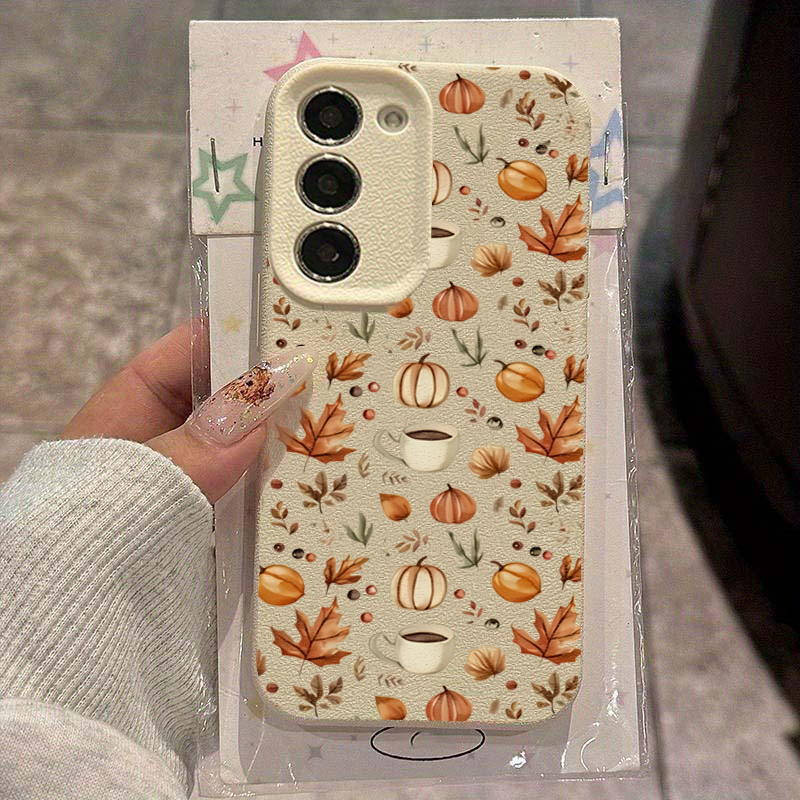 Samsung Galaxy A55 - Coque avec Illustration de café citrouille