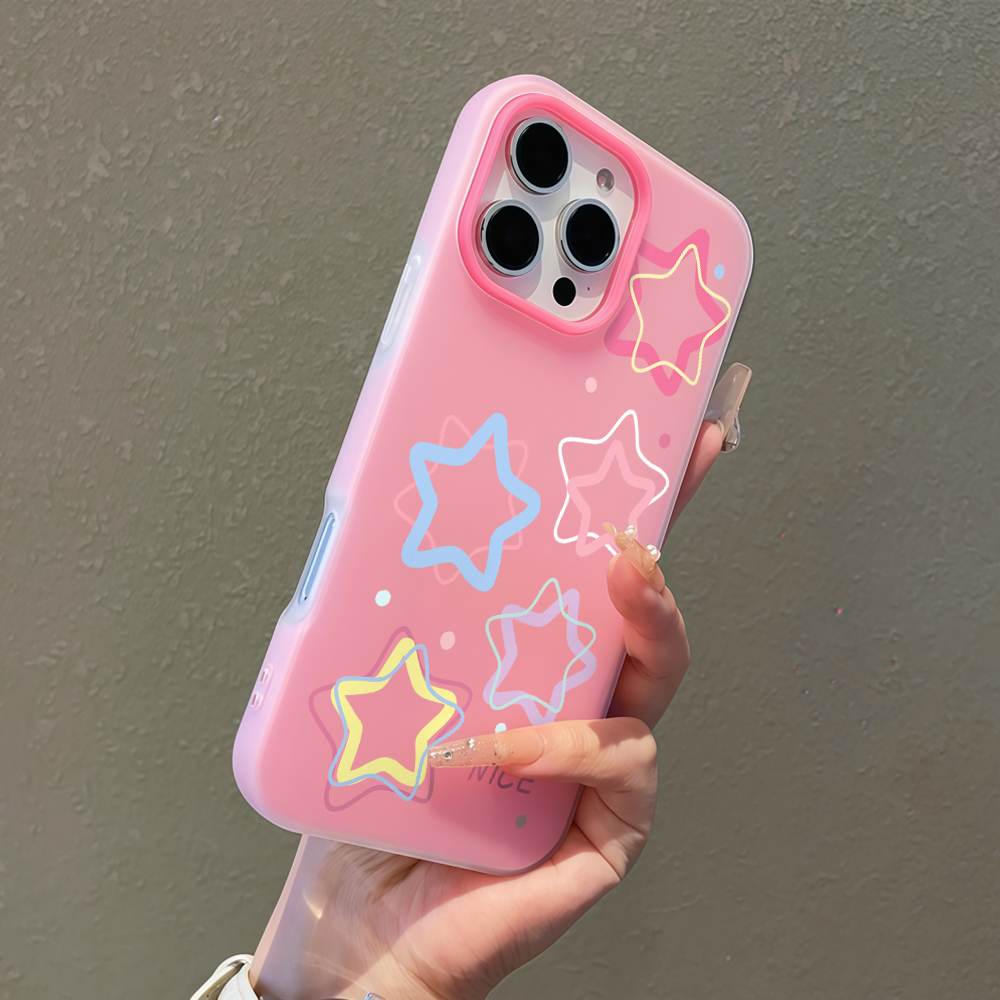 Samsung Galaxy A55 - Coque de téléphone Kawaii Outlines Star