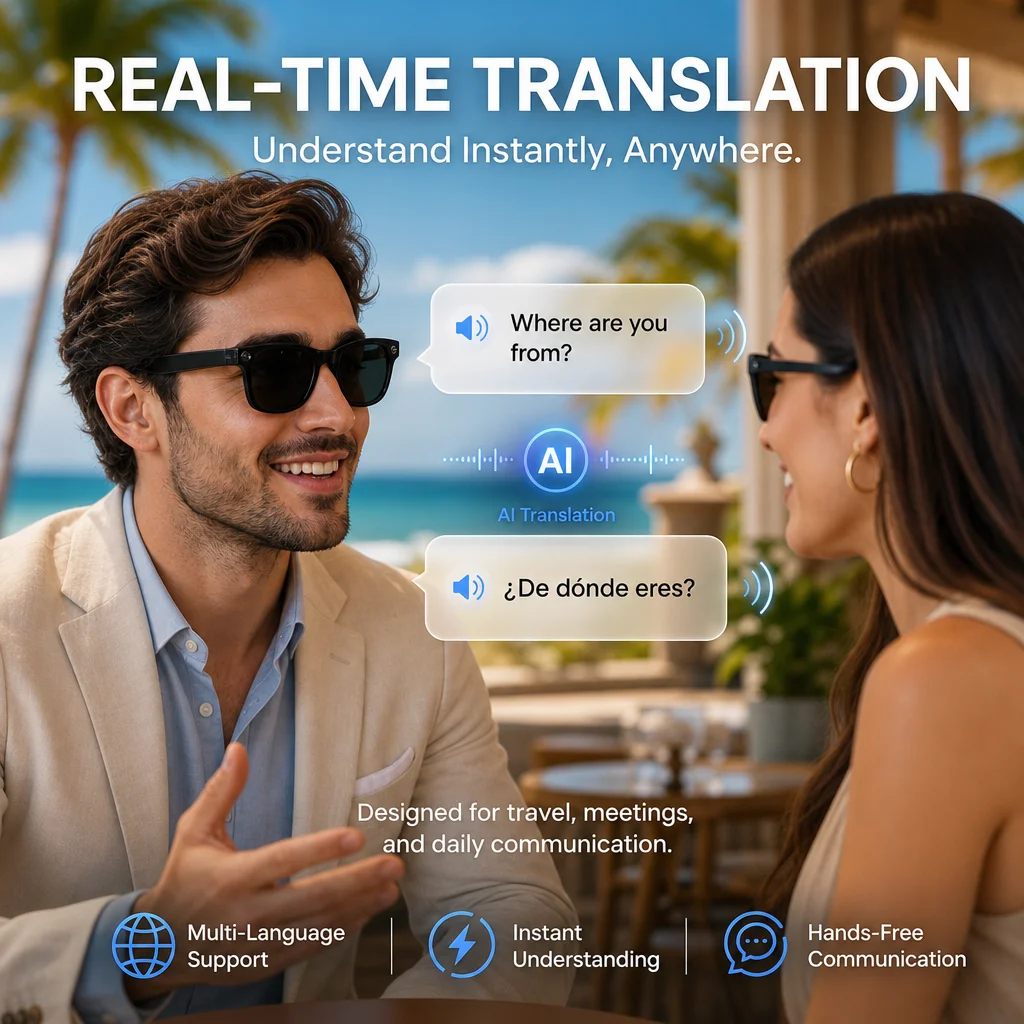 Nouvelles lunettes caméra IA 2 - Smart Glasses Lens avis et prix